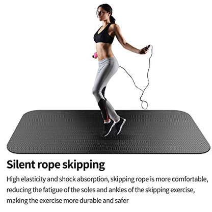 Large Exercise Mat,Exercise Equipment Mat,Treadmill Mat, Exercise Bike Mat, Workout Mats for Home Gym Mats Gym Flooring Rubber Workout Mat Fitness Mat Large Yoga Mat Cardio Mat for Weightlifting, Jump Rope, Non-slipping