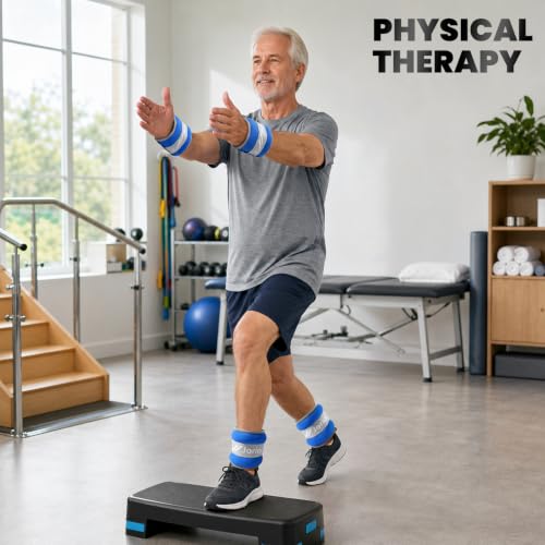 Ankle Weights A Pair of 1/2/3/4/6/8/10/12/20 LBS Wrist Leg Arm Weights for Women Men with Adjustable Straps, Strength weighted for Physical Therapy Running Walking Home Fitness Gym Workout Weight Loss - color: Dark Blue