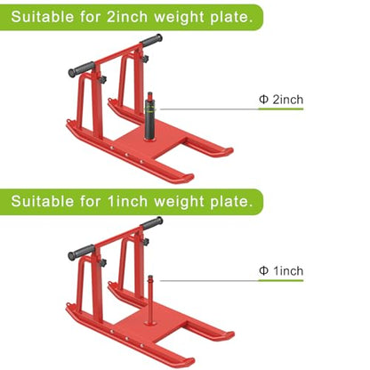 Kipika Weight Sleds for Training, Push-Pull Football Sled, Adjustable Height Handle, Heavy Duty Steel Frame Drills Sled Prowler for Running Speed, Strength, Designed for 1" & 2" Weight Plates