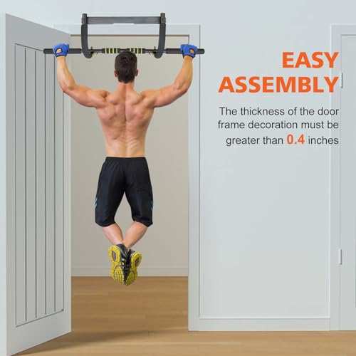 Wall Mounted Pull Up Bar Exercise Chin Bar Portable Dip Bars for Indoors Home Gym