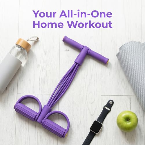 Pedal Resistance Band with Handle, 6-Tube Elastic Foot Pedal Resistance Band, Multifunction Pedal Puller Resistance Band, for Full Body, Waist, Arm, Leg, Abdomen Training