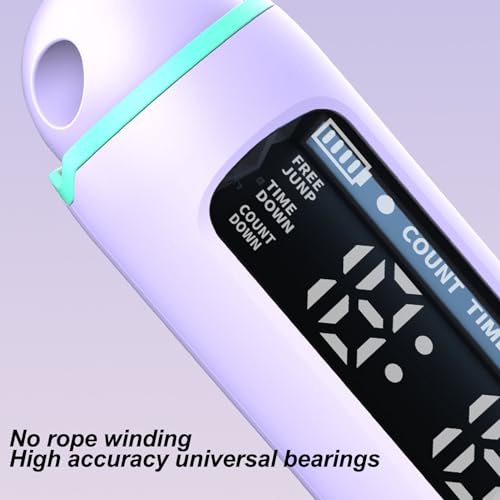 Jump Rope with Counter, Weighted Cordless Skipping Rope for Fitness, Rechargeable Ropeless Jump Rope with Digital Display for Men Women Kids Home Gym Cardio Training