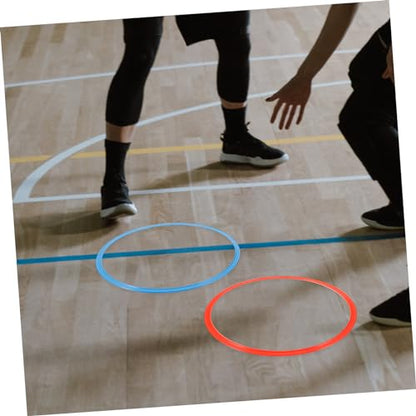 6PCS Soccer Training Rings Durable Agility Equipment for Footwork Drills Material for Soccer Football and Basketball Random Color