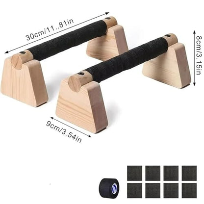 Push Up Bar Push Up Bar 1 Pair Wooden Solid Wood Bracket Durable Push-up Stand Non-slip Parallettes Bars Bodybuilding Fitness For Home Gym