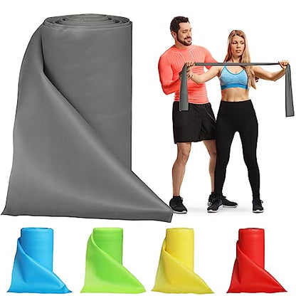 Resistance Bands Professional Bulk Rolls. Elastic Physical Therapy Band. Resistance Bands Elastic Exercise Bands for Recovery, Physical Therapy, Yoga, Pilates, Rehab,Fitness - color: Gray - X-Heavy