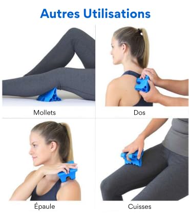 Body Back Davinci Tool - Neck Massager for Pain Relief Deep Tissue - Blue - style: Extra Firm - Blue