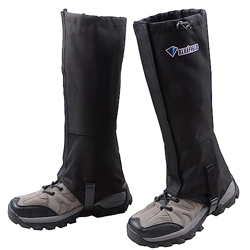 Hiking Gaiters for Outdoor Hunting Walking Backpacking Women Men Ankle Leg Guard Boot Legging Cover Snow Waterproof - color: #01 Black