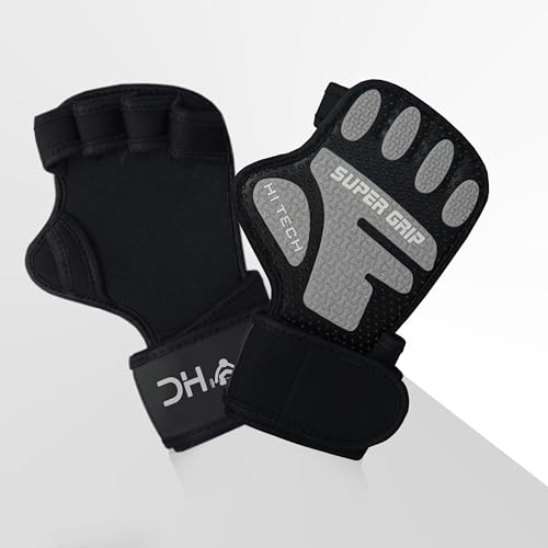 Super Grip Weight Lifting Gloves for Men and Women, Ventilated Gym Gloves with 16 Inch Wrist Wraps - Great for Cross Training, Pull Ups, Workout - size: Large/XL
