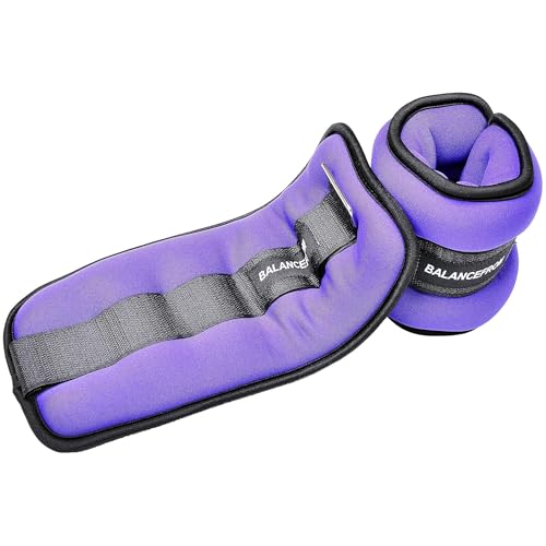 Fitvids Fully Adjustable Ankle Wrist Arm Leg Weights, Multiple Sizes - style: 2.5 lbs each (5-lb pair), Purple