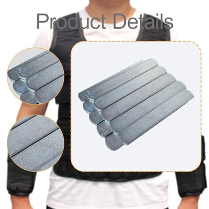 Weighted Vest Plates 10Pcs Set with Leg Guards - Adjustable Alloy Steel Blocks for Cardio Workouts- X-Large