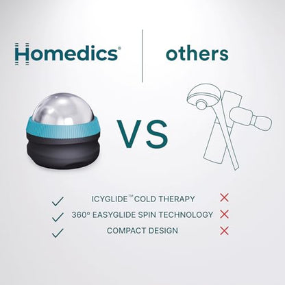 Homedics IcyGlide Portable Massage Roller Ball, Cryo Ball Cold Therapy