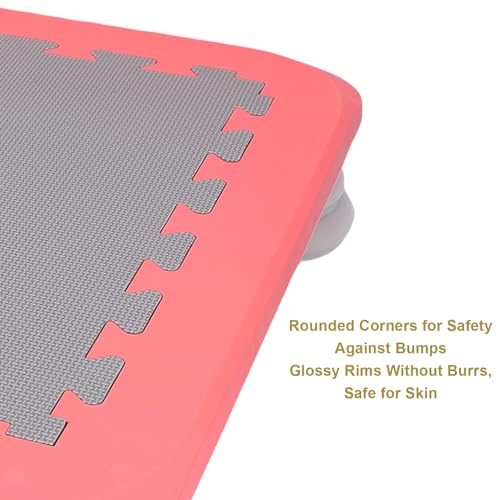 Cryfokt Kids Trampoline, 4.9 x 25.6 x 25.6in Mini Trampoline for Toddler, Indoor Play Equipment with Non Slip Base, Shock Absorbing Jumping Board for Cardio Exercise and Balance