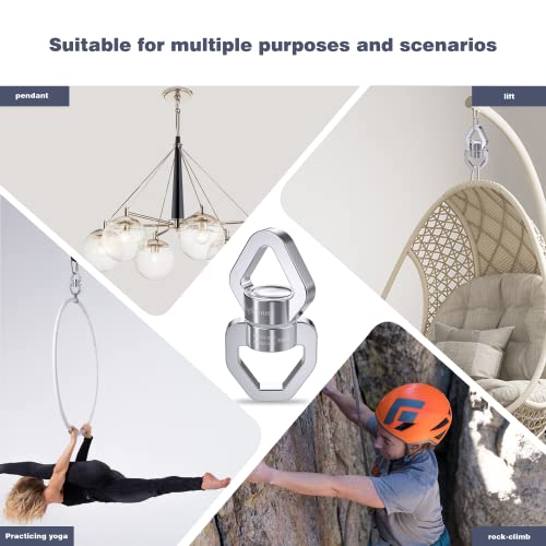 Swing Spinner, 35KN Safety Rotational Device, Aerial Dance Children's Swing, Hanging Hammock (Full Silver) - style: Silver-1 Pack