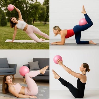 Pilates Ring Circle Set - Workout at Home Workout Equipment Women - Booty Bands Stretching Equipment Pilates Mini Exercise Ball for Legs Arms and Thighs