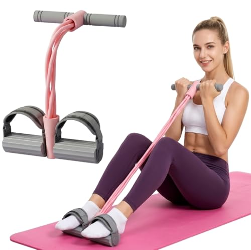 Adjustable Ankle Strap Resistance Band with Handle,0.4-inch Diameter Thick TPE Resistance Band 40-45lbs,Suitable for All Weights & Foot Sizes, Full-Body Workout