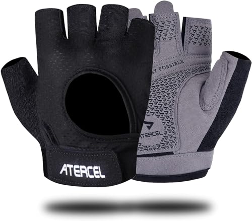 ATERCEL Weight Lifting Gloves Full Palm Protection, Workout Gloves for Gym, Cycling, Exercise, Climbing, Breathable, Super Lightweight for Mens and Women