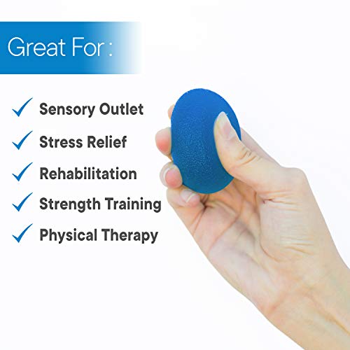 RMS 4-Pack Hand Exercise Balls - Physical & Occupational Therapy Kit