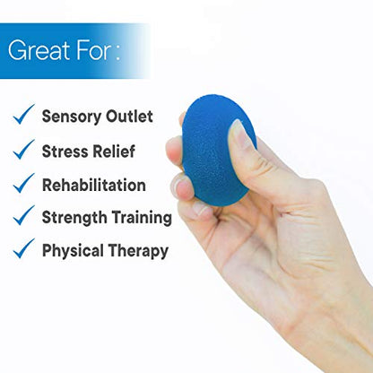 RMS 4-Pack Hand Exercise Balls - Physical & Occupational Therapy Kit