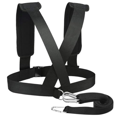 Sled Pulling Belt, Adjustable Heavy Duty Removable Sled Harness for Pulling Fitness, Resistance Training