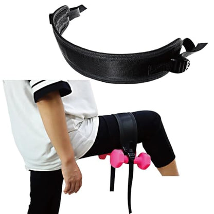 Hip Thrust Belt WITHOUT Dumbbell Booty Belt Non-Slip Padded Glute Trainer Weighted Belts for Dumbbells Kettlebells Bumper Plates Weight Glute Workout Lower Body Strength Training Exercise Home Gym Plank