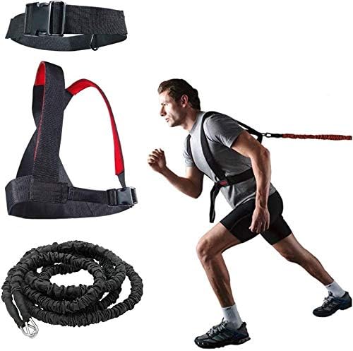 Resistance Training Rope Explosive Force Bounce Physical Training Resistance Rope Improving Speed, Stamina and Strength - color: Black-9.8FT Kit