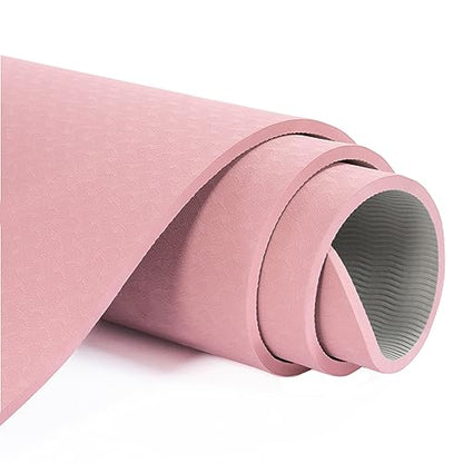 UMINEUX Yoga Mat Extra Thick 1/3'' & 2/5" Non Slip Yoga Mats for Women Eco Friendly TPE Fitness Exercise Mat with Carrying Sling & Storage Bag