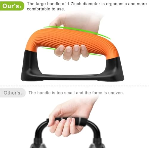 Push Up Bar Push Up Bars 2pcs Pushup Stands With Thickened Soft Plastic Handle, Stable and Non-Slip Base, Handles for Floor - color: Black