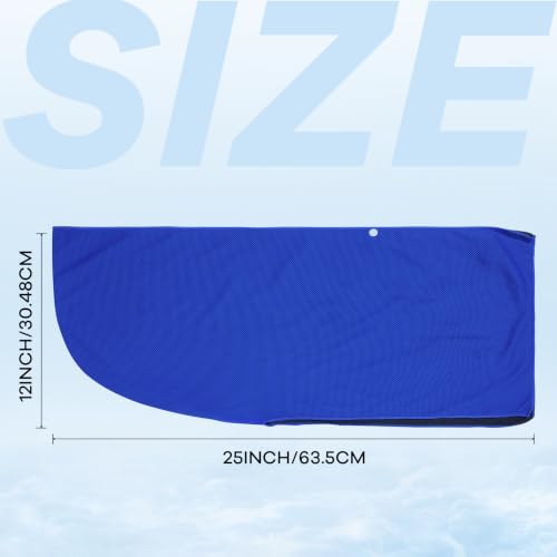 3 Pack Cooling Hoodie Towel, UPF 50+ Cooling Towels for Neck and Face - color: Royal Blue/Dark Gray/Gray