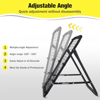 MoKo Soccer Rebounder, Quick-Switch Angle Soccer Rebounder Net, Portable & Easy Setup Rebound Net Football Training Gifts, Aids & Equipment at Backyard, Lawn, Park for Kids, Teens & Adults