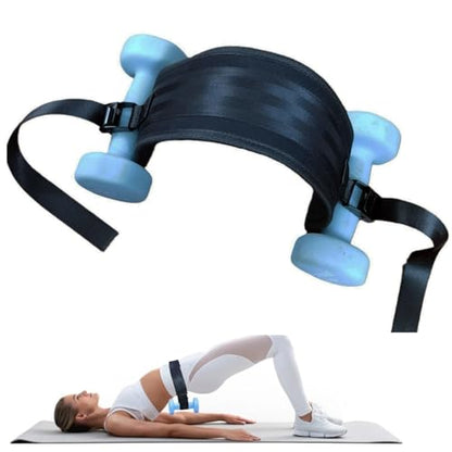 Hip Thrust Belt for Glute Training, Adjustable, Fits Dumbbells & Kettlebells