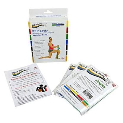 Sup-R band, Latex-Free PEP Pack, Moderate (Green, Blue, Black)