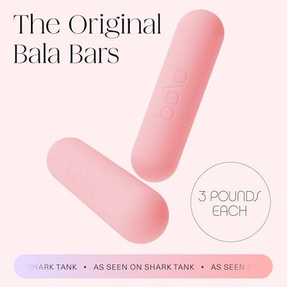 Bala Bars Dumbbell Set for Women & Men - Set of 2 Bars Designed for Walking, Strength Training, HIIT, Boxing & Aerobics - Hand Weights for Working Out at Home