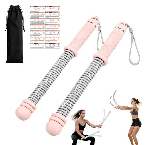 Portable Ropeless Battle Ropes, Adjustable Weights Cordless Battle Ropes for Home Gym with Storage Bag, Weighted Exercise Equipment for Low-Impact Workout, Strength & HIIT, for Men & Women - color: Pink