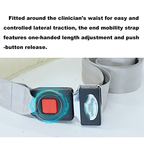 NICHOY Extremity Mobilization Belt,Manual Traction Mobility Strap,Adjustable Fun Gait Belts for Stretching Leg Shoulder Exercise,One -Handed Length Adjustment(Color:A)
