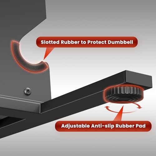 Dumbbell Rack Stand Only, 7-Tier | 5-Tier | 3-Tier Weight Rack for Dumbbells, Wide-Slot No-Interference Design, Solid Steel Construction Weight Holder for Home Gym, Dumbbell Storage Rack (Rack Only)