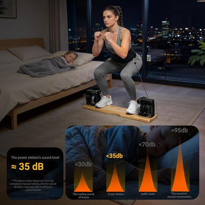 Home Gym Equipment, - Compact Full Body Workout Equipment with Adjustable Resistance for Strength Training, Squats, Bench Press, Rows, Portable Multifunctional for Small Spaces & Apartments