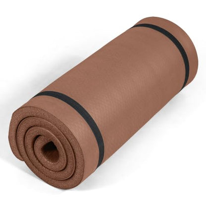 Tone Fitness 1-Inch Thick Yoga Mat | High-Density, Non-slip Exercise Mat with Carrying Strap for Yoga, Pilates, & Home Gym Workouts | Multiple Options