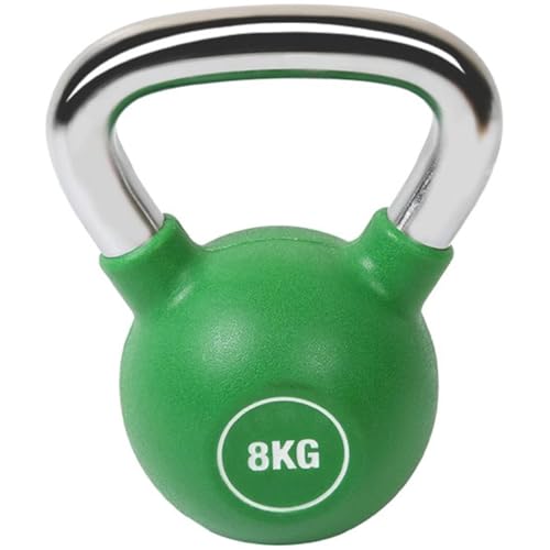 Kettle Bells Women Gym Professional Training Kettlebell, Men's Abdominal Strength Training Dumbbell, Electroplated Handle, Swing/Squat(Green-8kg) - color: Green-8kg