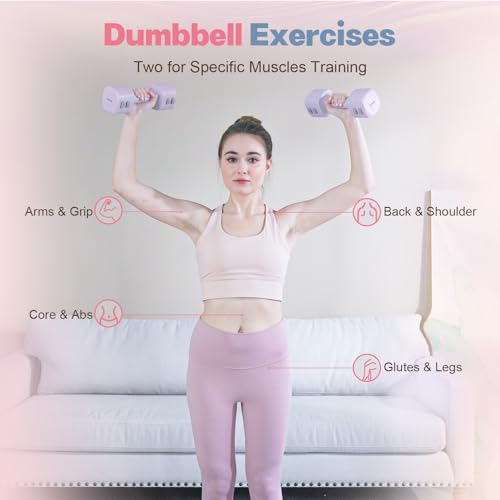 kisnbld Adjustable Dumbbell Set, 2-in-1 Dumbbells & Kettlebell,Hand Weights - color: Purple