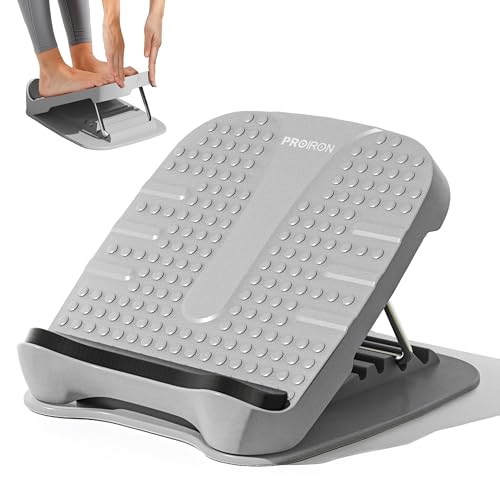 PROIRON Slant Board, Adjustable Calf Stretch Board, Thick Heel Pad for Comfort Stretching, Calf Stretcher Incline Board, Anti Slip Surface & Base for Safe Exercise, Ankle Heel Mobility, 10"x10" - color: Gray