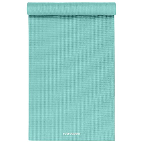 Retrospec Pismo Yoga Mat w/Nylon Strap for Men & Women - Non Slip Exercise Mat for Yoga, Pilates, Stretching, Floor & Fitness Workouts, .5mm Thick, Easy to Clean