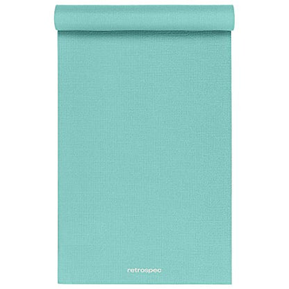 Retrospec Pismo Yoga Mat w/Nylon Strap for Men & Women - Non Slip Exercise Mat for Yoga, Pilates, Stretching, Floor & Fitness Workouts, .5mm Thick, Easy to Clean