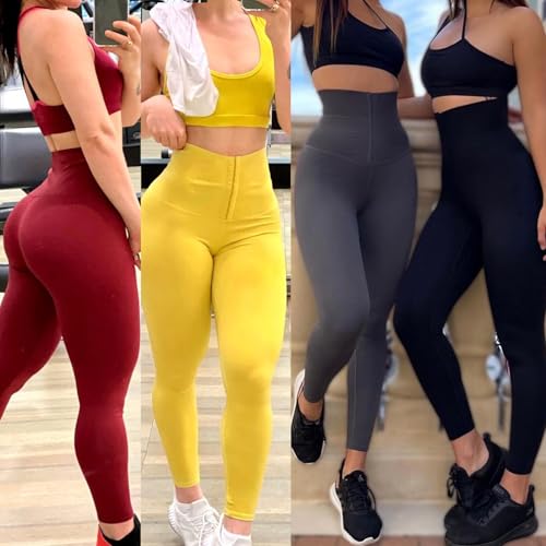 JGS1996 Plus Size Shapewear Tummy Control Leggings for Women High Waisted Compression Corset Waist Trainer Pants Body Shaper
