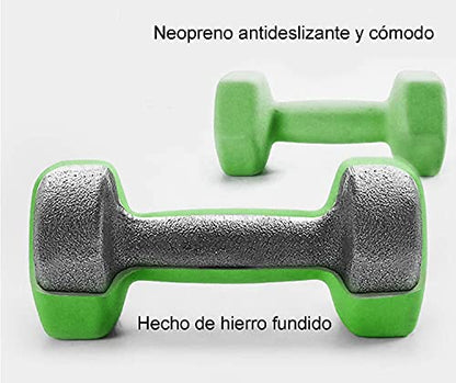 Set of 2 each Neoprene Coated Dumbbells Pair Hand Weights All-Purpose, Home Gym