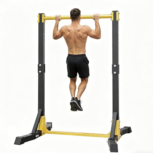 Pull Up Bar Dip Bar Pull Up Bar Free Standing Calisthenics Equipment Pull Up Station Dip Station Portable Pull-Up Bar Station for Home Gym Pull Up Stand Station 400LBS with 11 Gears