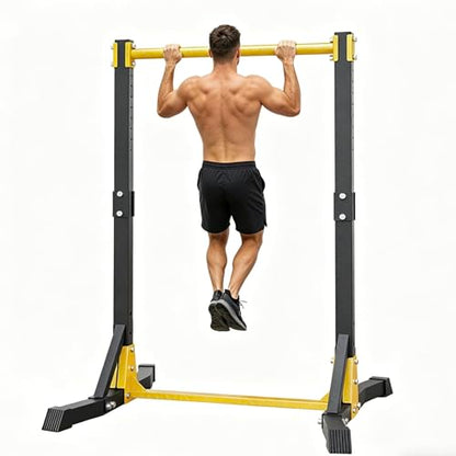 Pull Up Bar Dip Bar Pull Up Bar Free Standing Calisthenics Equipment Pull Up Station Dip Station Portable Pull-Up Bar Station for Home Gym Pull Up Stand Station 400LBS with 11 Gears