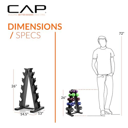 CAP Barbell Neoprene Dumbbell Weights Pairs & Sets | Color Series - style: 100 lb Set