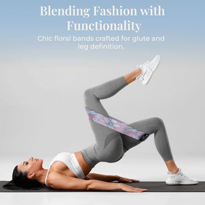 Fabric Resistance Bands for Women – Non-Slip Fitness Tool for Glutes, Legs & Full-Body Training – Ideal for Toning & Recovery – Includes Workout Guide & Travel Bag – 3 Pack