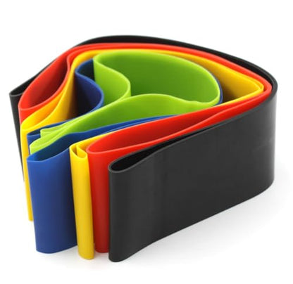 Edemsport Resistance TPE Loop Bands Set of 5 – Exercise Bands for Yoga, Pilates, Strength Training, Rehab & Home Workouts