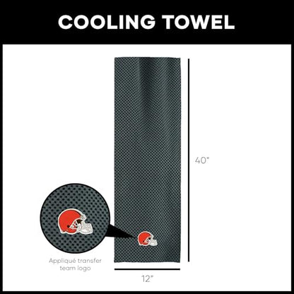 Northwest NFL Cleveland Browns Cooling Towel, 12" x 40", Charcoal
